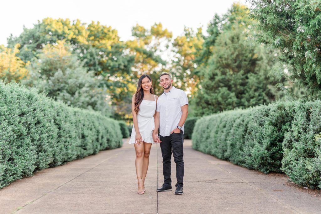Engagement photos in a park