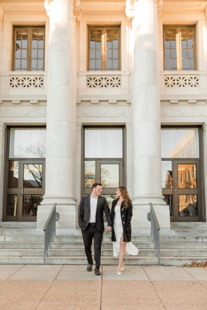 Delware county courthouse engagement session