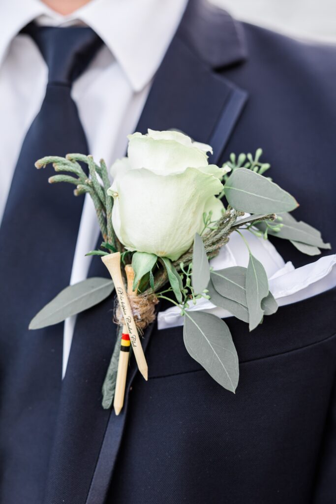 golf themed boutonniere