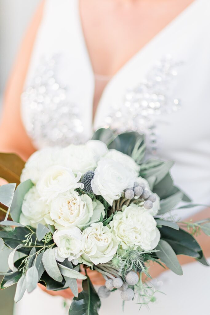 Small white wedding bouquet