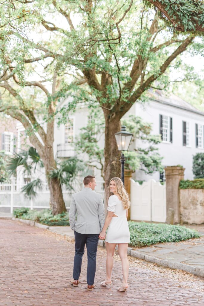 Engaged couple photos in Charleston